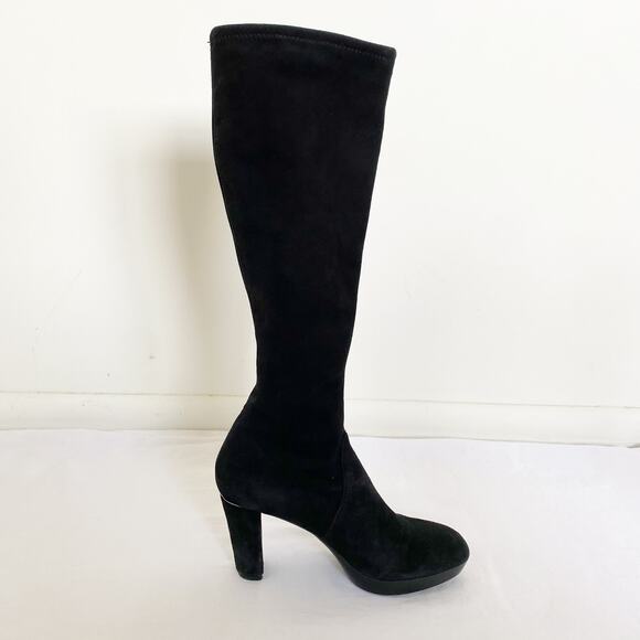 Donald J. Pliner Enisa Suede Knee High Heeled Sock Boot Size 6 - Picture 3 of 10
